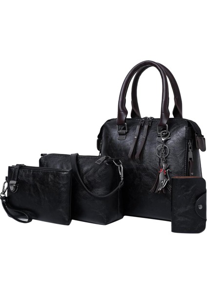 Şık Kadın Çanta Zarif ve Basit Çanta Crossbody Çanta Kartları - Siyah (Yurt Dışından)