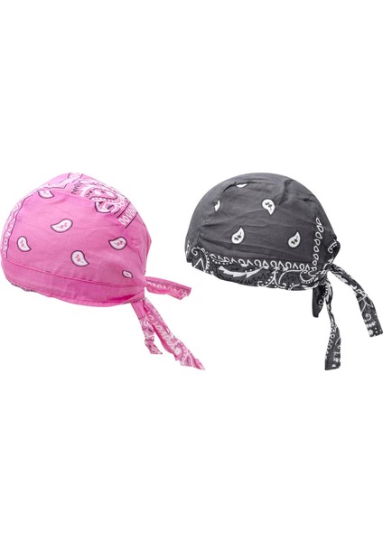 Bisiklet Korsan Şapkaları Bandana Beanie Kask Astar Baş Sargısı Atar Pembe Koyu Gri (Yurt Dışından)