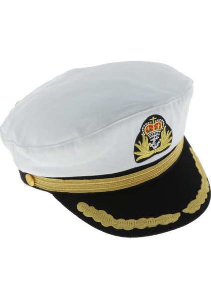 Donanma Pilot Kaptan Hat Amiral Uçak Deniz Deniz Kruvaziyer Kostüm Şapkası Beyaz Çocuk (Yurt Dışından) modelleri