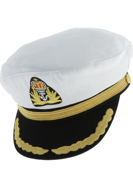 Donanma Pilot Kaptan Hat Amiral Uçak Deniz Deniz Kruvaziyer Kostüm Şapkası Beyaz Çocuk (Yurt Dışından) indirimleri