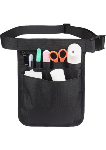 Hemşire Kılıfı Bel Kemer Cüzdan Ekstra Cep Hızlı Seçim Organizatör Fanny Paketi Siyah (Yurt Dışından) fiyatları