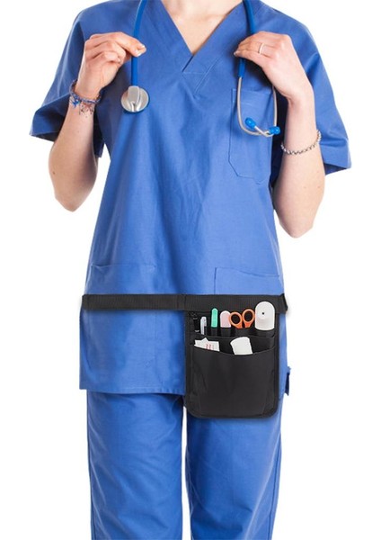 Hemşire Kılıfı Bel Kemer Cüzdan Ekstra Cep Hızlı Seçim Organizatör Fanny Paketi Siyah (Yurt Dışından) modelleri