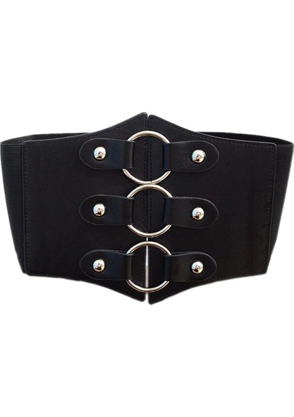 Bell Bant Punk Elastik Toka Kadın Süslemeleri Elastik Toka Elbise Sweater (Yurt Dışından)