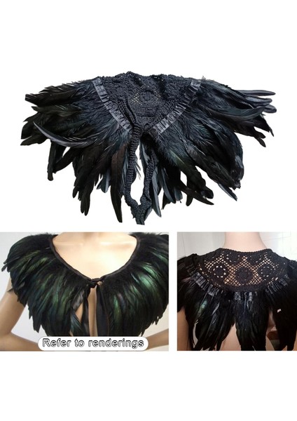 Sahte Tüy Şal Tüyü Gotik Yelek Avcıları Festival Kadınları Için Kuğu Eksik (Yurt Dışından)