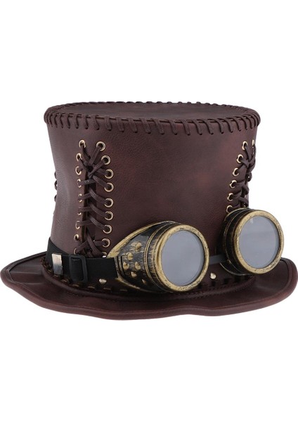 Goggles Cadılar Bayramı Tema Partisi Kostüm Tedarik ile Yetişkin Steampunk Top Şapka (Yurt Dışından)