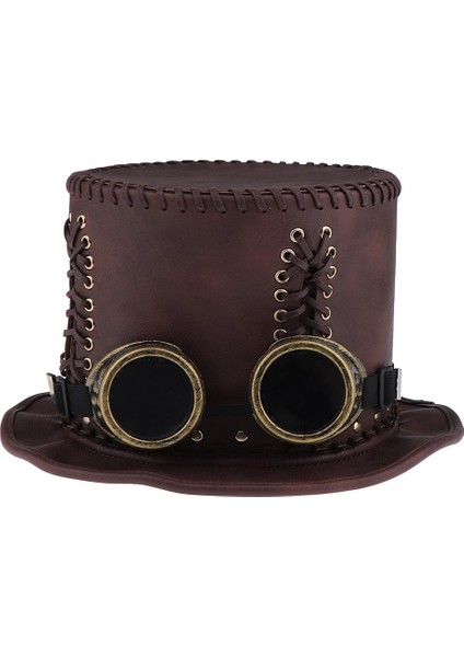 Goggles Cadılar Bayramı Tema Partisi Kostüm Tedarik ile Yetişkin Steampunk Top Şapka (Yurt Dışından)