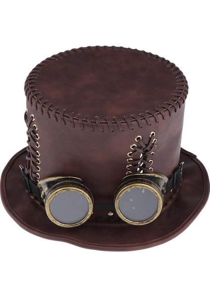 Goggles Cadılar Bayramı Tema Partisi Kostüm Tedarik ile Yetişkin Steampunk Top Şapka (Yurt Dışından)