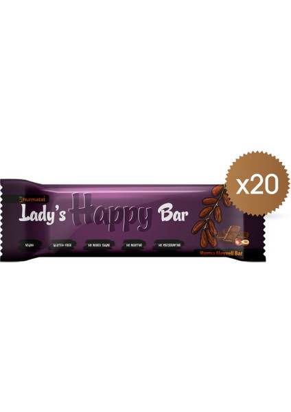 Lady's Happy Hurma Meyveli Bar 20 Adet