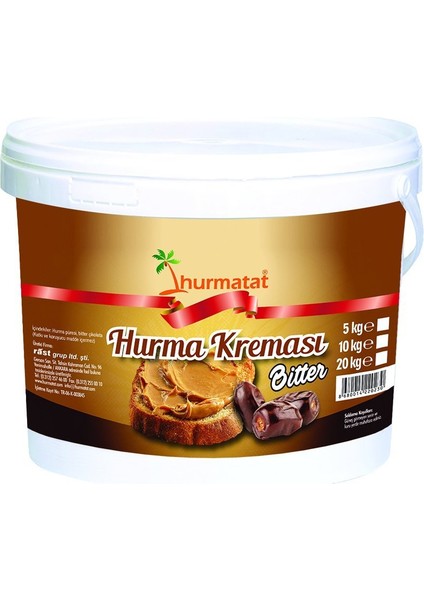 Hurma Kreması Bitter 5kg