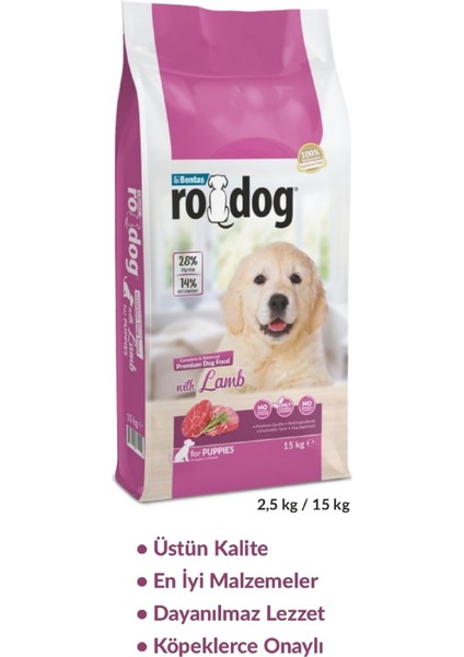 Rodog Premium Yavru Köpek Maması Lamb&rice 15KG