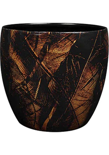 Vive Siyah Metal Saksı M 17X15 cm