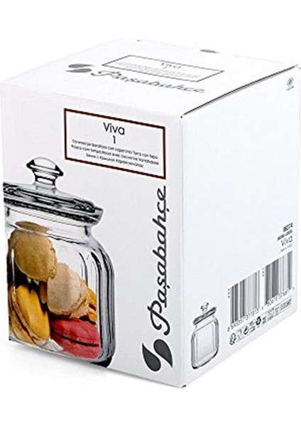 Viva Cam Kapaklı Kavanoz, 900CC