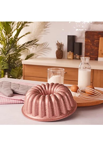 Arya Döküm Kek Kalıbı Golden Pink 24 cm