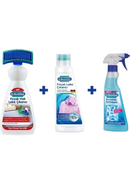 Dr.beckmann 3'lü Set Fırçalı Leke Çıkarıcı ve Buzdolabı Temizleyici