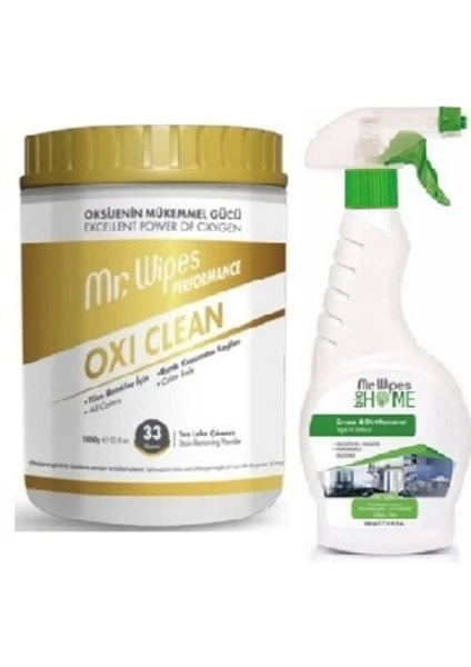 Performans Oxi Clean Leke Çıkarıcı 1000 Gr& Mr.wıpes Yağ & Kir Sökücü 500ML