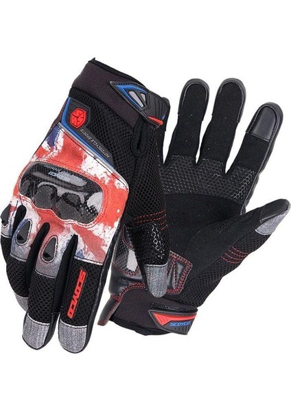 MC47 Korumalı Motosiklet Eldiveni Kırmızı