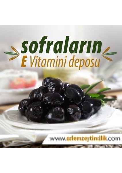 Zümrüt 2 kg Teneke Siyah Zeytin (351-380 klb)