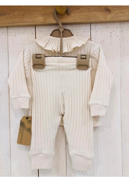 Yakalı Önden Düğmeli Uzun Kollu Bebek 2'li Kaşkorse Takım modelleri