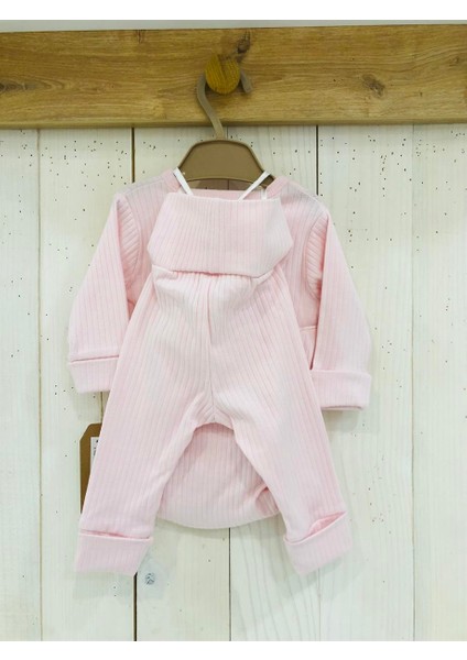 Kaşkorse Yenidoğan Bebek Şapka Çıtçıtlı Zıbın Pantolon 3'lü Set modelleri