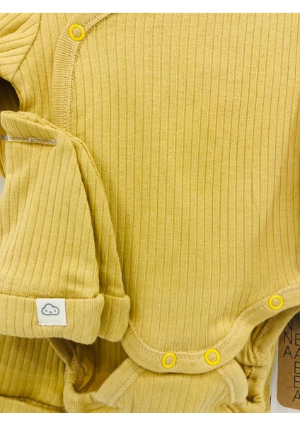 Kaşkorse Yenidoğan Bebek Şapka Çıtçıtlı Zıbın Pantolon 3'lü Set modelleri