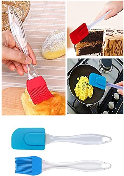 Baysa Silikon Yumurta Fırçası ve Spatula 2'li Set
