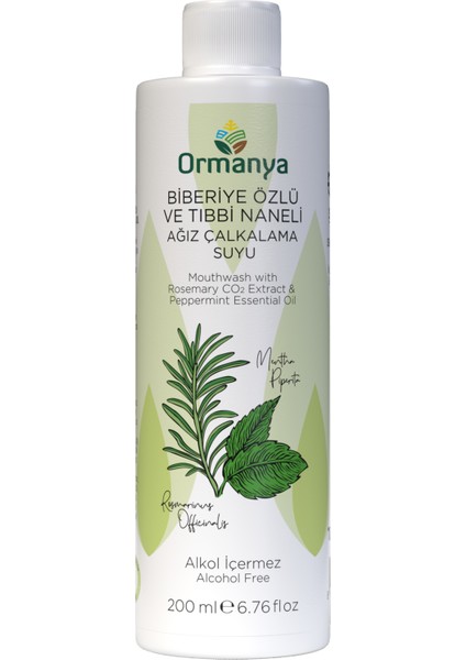 Biberiye Özlü ve Tıbbi Naneli Ağız Çalkalama Suyu 200 ml