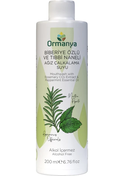 Biberiye Özlü ve Tıbbi Naneli Ağız Çalkalama Suyu 200 ml