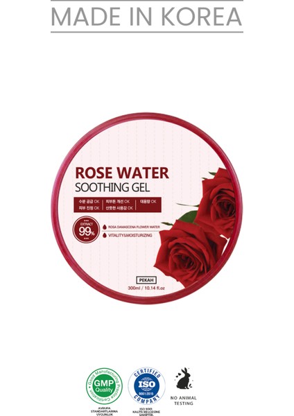 PEKAH Gül Suyu İçeren Hassasiyet Karşıtı Tonlayıcı ve Nemlendirici Jel 300ml Rose Water Soothing Gel