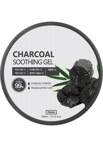 Kömür Özlü Siyah Nokta Ve Gözenek Karşıtı Nemlendirici Jel 300ml Charcoal Soothing Gel