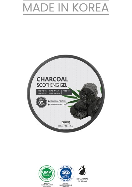 Kömür Özlü Siyah Nokta Ve Gözenek Karşıtı Nemlendirici Jel 300ml Charcoal Soothing Gel