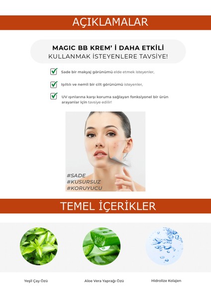 DEOPROCE Deniz Kolajeni İçeren Yoğun Kapatıcı BB Krem SPF50+ PA+++ NO:23 60ml Magic BB Cream