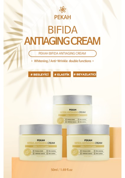 PEKAH Gingeng ve Niacinamide İçeren Besleyici Aydınlatıcı  Krem 50ml AntiAging Cream