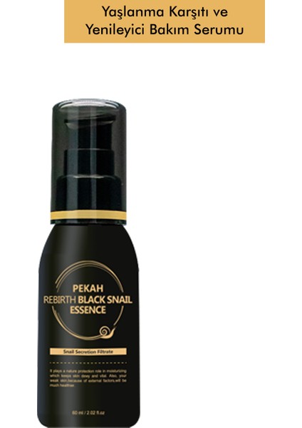 PEKAH Onarıcı Yenileyici Anti-aging Saf Rebirth Black Snail Essence