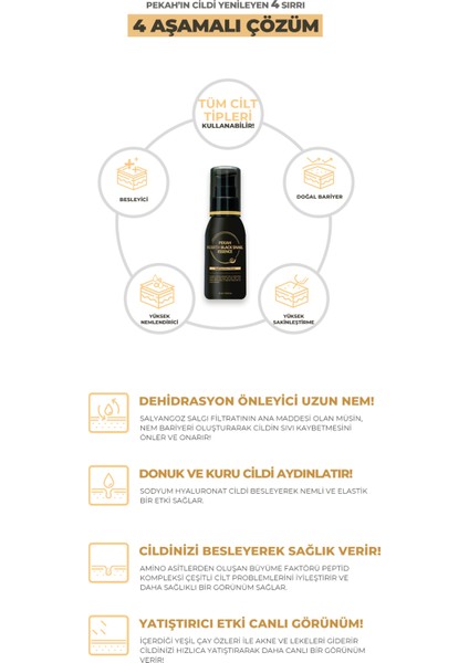 PEKAH Onarıcı Yenileyici Anti-aging Saf Rebirth Black Snail Essence