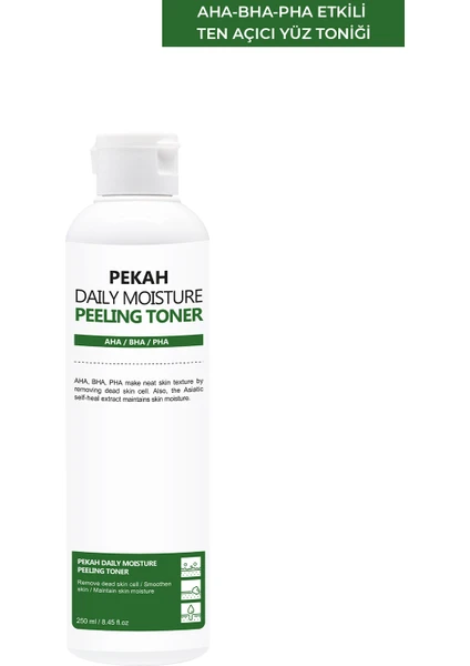 PEKAH AHA-BHA İçeren Günlük Kullanıma Uygun Peeling Etkili Tonik 250ml (Büyük Boy)