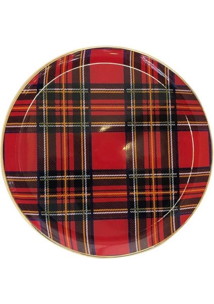 Ekose Kırmızı Pasta Tabak