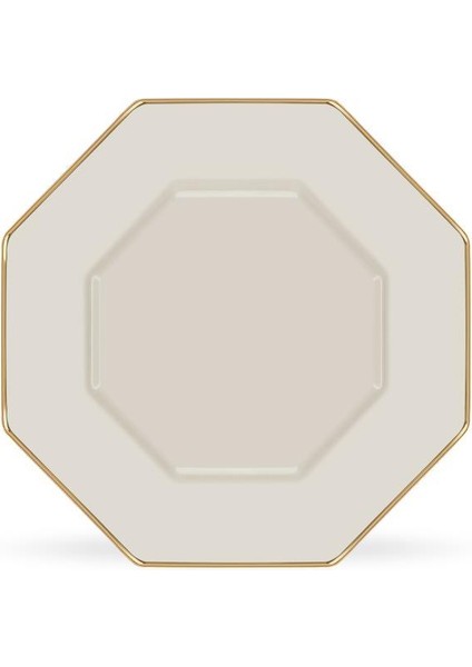 Sekizgen Krem 6'lı Pasta Tabak 20CM