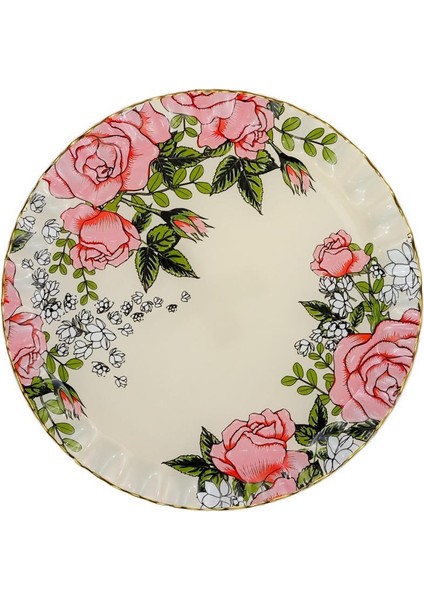 Rosellıne Krem 6'lı Servis Tabak 26CM