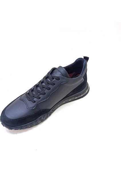 Siyah Deri Erkek Sneaker Ayakkabı modelleri