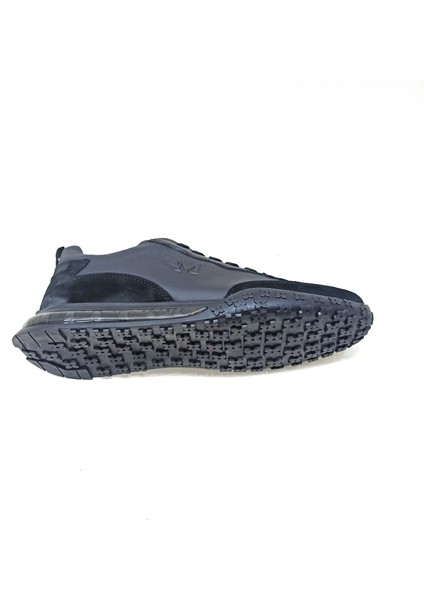 Siyah Deri Erkek Sneaker Ayakkabı indirimleri