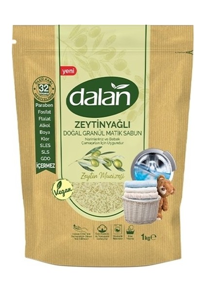 Zeytinyağlı Doğal Granül Matik Sabun Zeytin Mucizesi 1000 gr