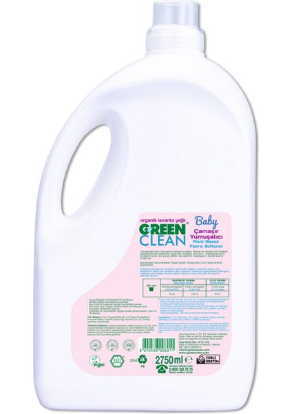 Green Clean Baby Bitkisel Çamaşır Yumuşatıcı 2750ML