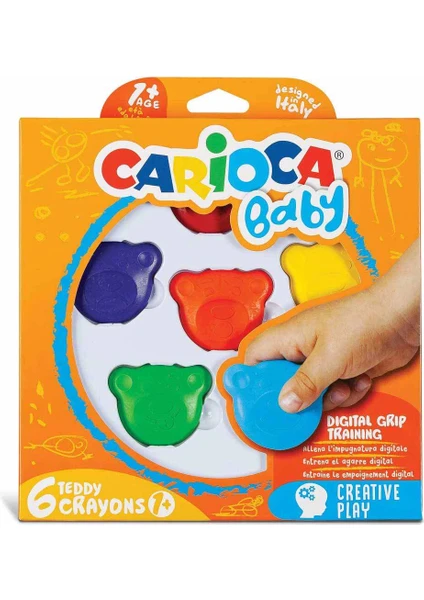 Teddy Bebek Crayons 6lı