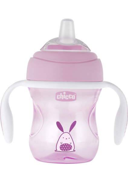 Yumuşak Uçlu Geçiş Bardağı 4+ Ay Kız 200 ml