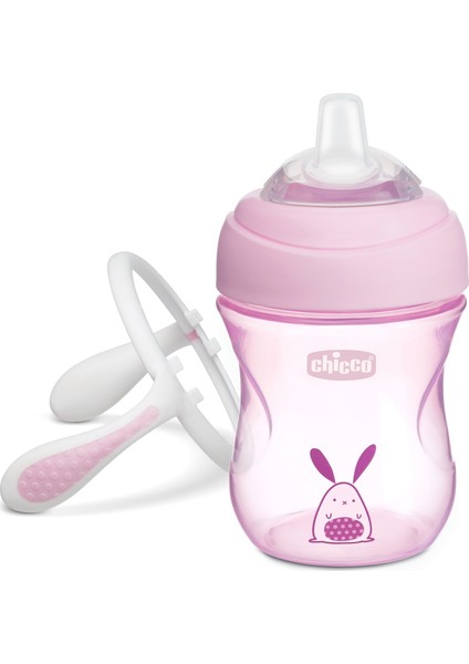 Yumuşak Uçlu Geçiş Bardağı 4+ Ay Kız 200 ml
