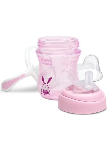 Yumuşak Uçlu Geçiş Bardağı 4+ Ay Kız 200 ml