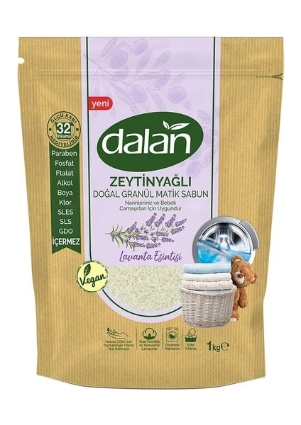 Zeytinyağlı Doğal Granül Matik Sabun Lavanta Esintisi 1000 gr