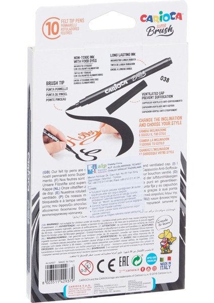 Süper Brush Keçeli Boya Kalemi 10LU fiyatları