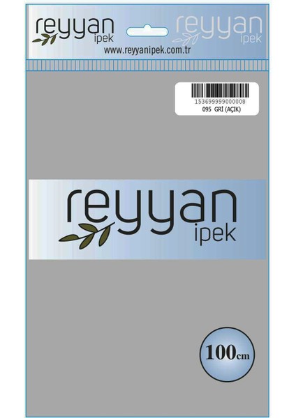 Reyyan Düz Renk Poşetli Yazma 100 cm Açık Gri 051