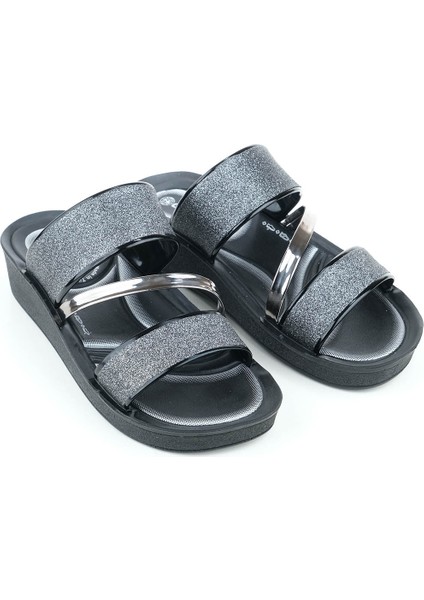 Kadın Yazlık Toz Parıltılı Terlik Suni Deri Malzeme ile Günlük Kullanım için Uygun indirimleri
